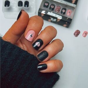 Red Aspen ⚡️POP⚡️ Nail Dashes Rock Collection - Pink and Black